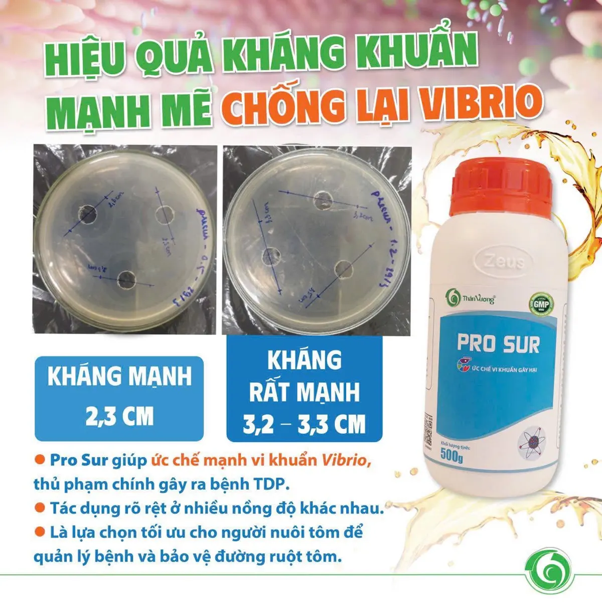 PRO SUR — acid butyric phục hồi đường ruột & ức chế Vibrio