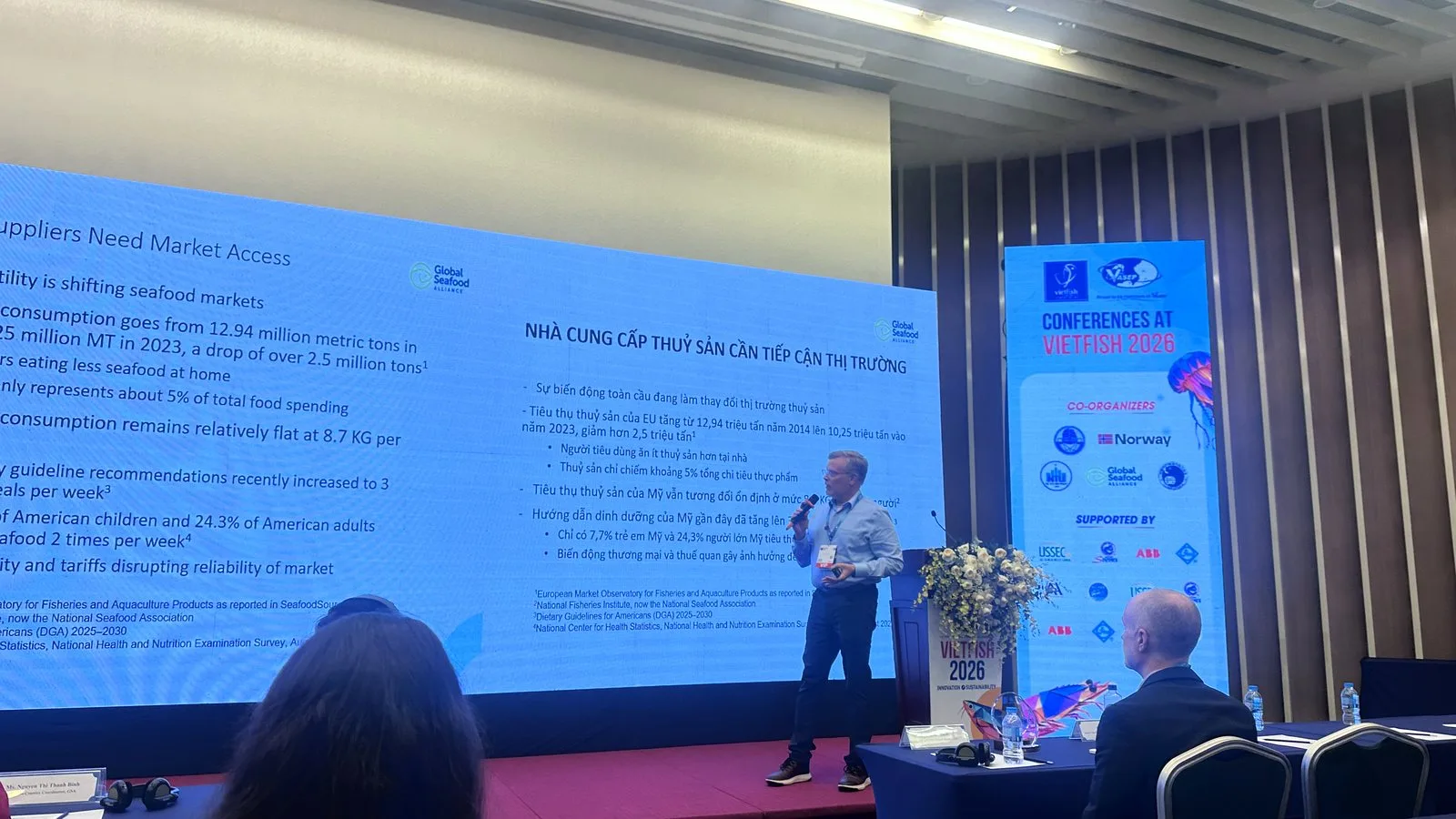 Toàn cảnh hội thảo tại VIETFISH 2026, TP.HCM.